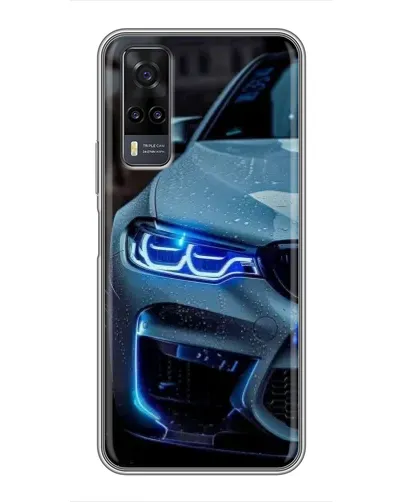 Чехол для Vivo Y31 с картинкой «Взгляд BMW с синими фарами» Чехол для Vivo Y31 с картинкой «Взгляд BMW с синими фарами»