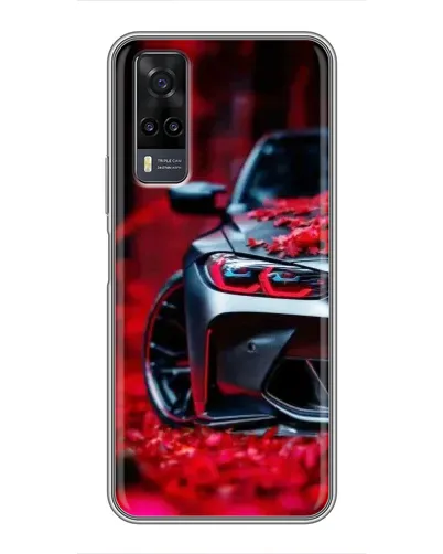 Чехол для Vivo Y31 с картинкой «Спортивная BMW и цветы» Чехол для Vivo Y31 с картинкой «Спортивная BMW и цветы»