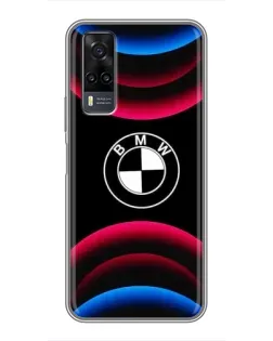 Чехол для Vivo Y31 с картинкой «Логотип BMW и неоновые дуги» Чехол для Vivo Y31 с картинкой «Логотип BMW и неоновые дуги»