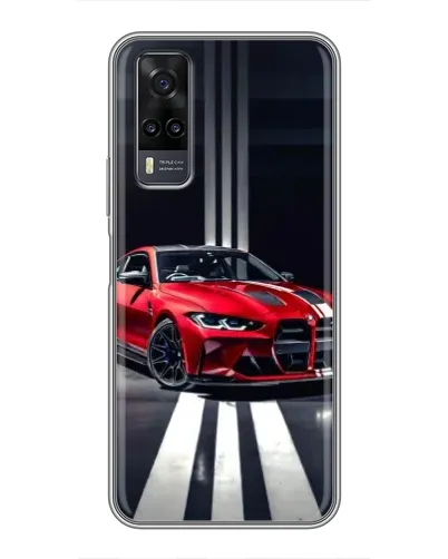 Чехол для Vivo Y31 с картинкой «Красная BMW на дороге» Чехол для Vivo Y31 с картинкой «Красная BMW на дороге»