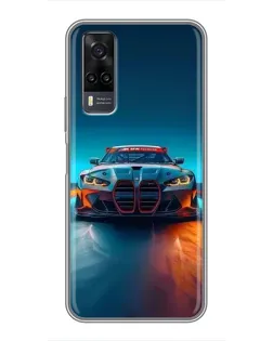 Чехол для Vivo Y31 с картинкой «BMW — огни неона» Чехол для Vivo Y31 с картинкой «BMW — огни неона»