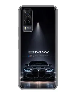 Чехол для Vivo Y31 с картинкой «BMW сквозь ночной город» Чехол для Vivo Y31 с картинкой «BMW сквозь ночной город»