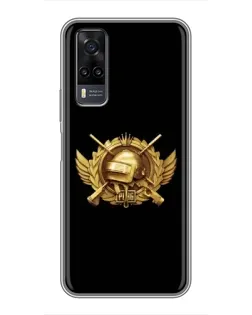 Чехол для Vivo Y31 с картинкой «PUBG — оранжевый градиент»