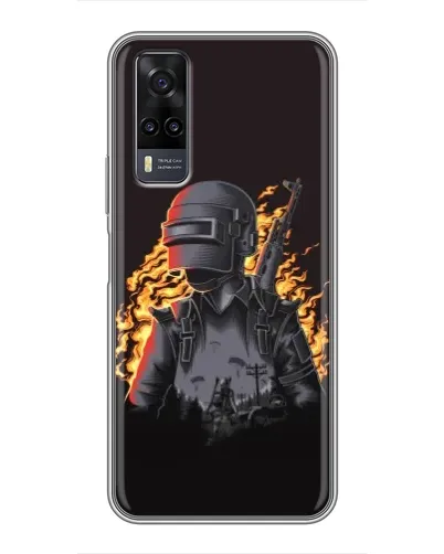 Чехол для Vivo Y31 с картинкой «PUBG — огненный силуэт» Чехол для Vivo Y31 с картинкой «PUBG — огненный силуэт»
