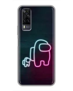 Чехол для Vivo Y31 с картинкой «Among Us неон-арт» Чехол для Vivo Y31 с картинкой «Among Us неон-арт»