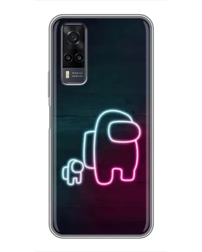 Чехол для Vivo Y31 с картинкой «Among Us неон-арт» Чехол для Vivo Y31 с картинкой «Among Us неон-арт»