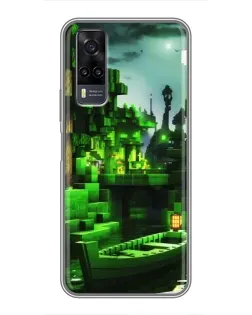 Чехол для Vivo Y31 с картинкой «Minecraft лесной пейзаж» Чехол для Vivo Y31 с картинкой «Minecraft лесной пейзаж»