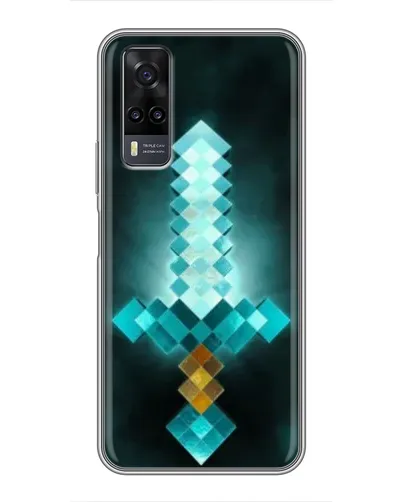 Чехол для Vivo Y31 с картинкой «Алмазный меч неон»