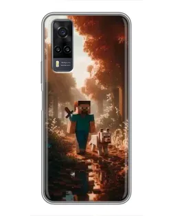 Чехол для Vivo Y31 с картинкой «Стив в лесу» Чехол для Vivo Y31 с картинкой «Стив в лесу»
