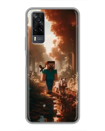Чехол для Vivo Y31 с картинкой «Стив в лесу»