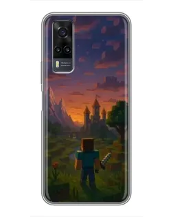 Чехол для Vivo Y31 с картинкой «Стив у башни» Чехол для Vivo Y31 с картинкой «Стив у башни»