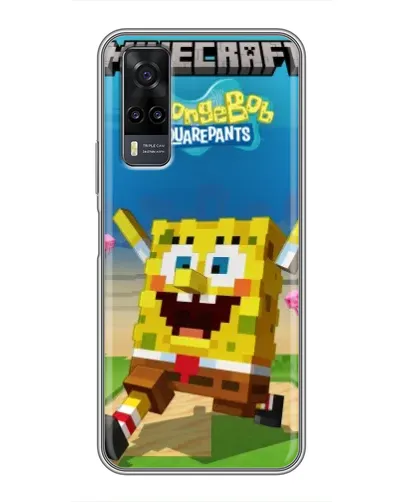 Чехол для Vivo Y31 с картинкой «Губка Боб Minecraft» Чехол для Vivo Y31 с картинкой «Губка Боб Minecraft»