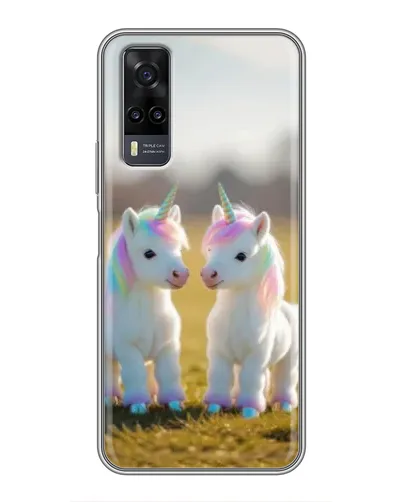 Чехол для Vivo Y31 с картинкой «Пара единорогов» Чехол для Vivo Y31 с картинкой «Пара единорогов»