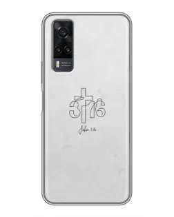 Чехол для Vivo Y31 с картинкой «Иоанна 3:16 Крест» Чехол для Vivo Y31 с картинкой «Иоанна 3:16 Крест»
