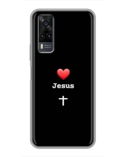 Чехол для Vivo Y31 с картинкой «Сердце - Jesus» Чехол для Vivo Y31 с картинкой «Сердце - Jesus»