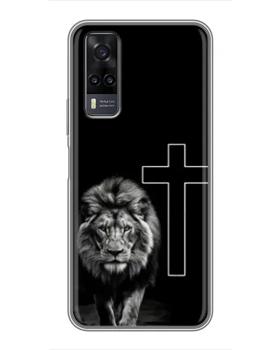 Чехол для Vivo Y31 с картинкой «Лев и Крест»