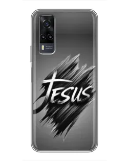Чехол для Vivo Y31 с картинкой «Надпись Jesus Graffiti»