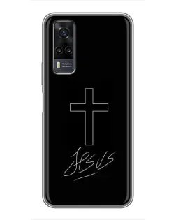 Чехол для Vivo Y31 с картинкой «Графический крест Jesus»