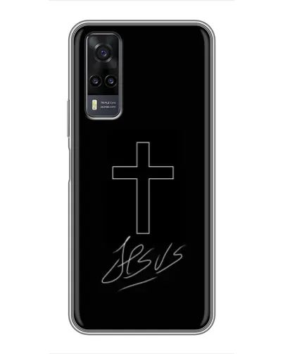 Чехол для Vivo Y31 с картинкой «Графический крест Jesus» Чехол для Vivo Y31 с картинкой «Графический крест Jesus»