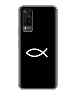 Чехол для Vivo Y31 с картинкой «Символ рыбы Jesus»