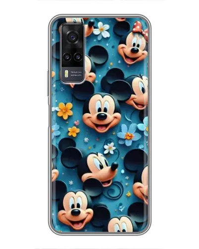 Чехол для Vivo Y31 с картинкой «Паттерн Микки и Минни»