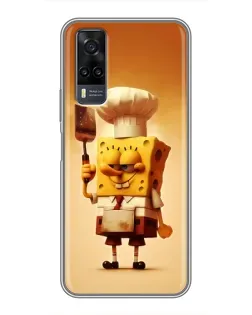 Чехол для Vivo Y31 с картинкой «Губка Боб повар»