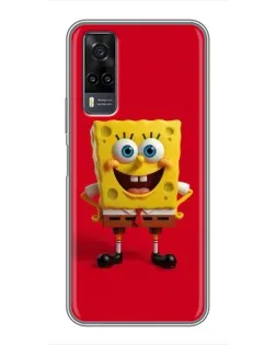 Чехол для Vivo Y31 с картинкой «Спанч Боб на красном»