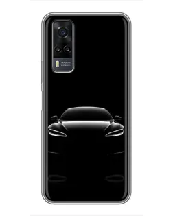 Чехол для Vivo Y31 с картинкой «Силуэт Tesla Night»