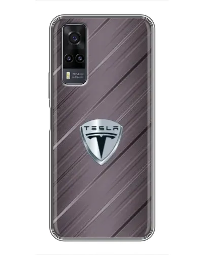 Чехол для Vivo Y31 с картинкой «Металлическая текстура Tesla»