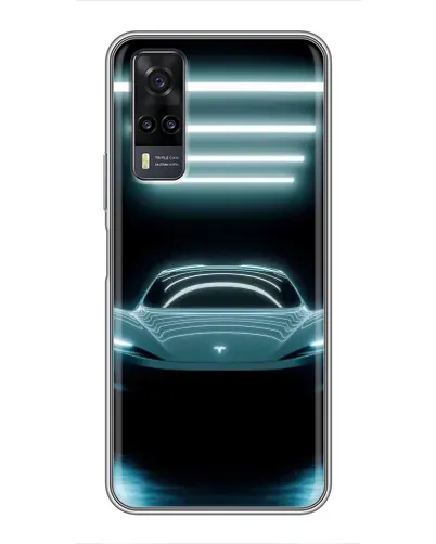 Чехол для Vivo Y31 с картинкой «Tesla в неоне»