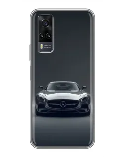 Чехол для Vivo Y31 с картинкой «Mercedes на черном»