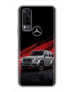 Чехол для Vivo Y31 с картинкой «Mercedes G-Class красный»
