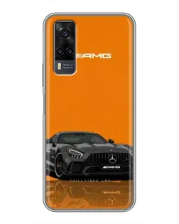 Чехол для Vivo Y31 с картинкой «Оранжевый Mercedes AMG»
