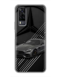 Чехол для Vivo Y31 с картинкой «Mercedes AMG — графика»