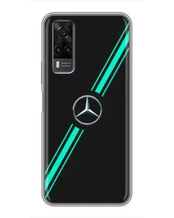 Чехол для Vivo Y31 с картинкой «Спортивные линии Mercedes»