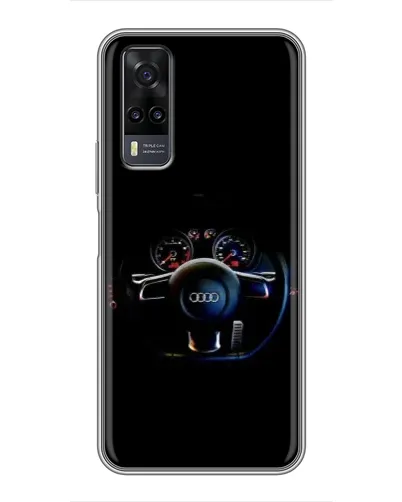 Чехол для Vivo Y31 с картинкой «Салон Audi — руль»