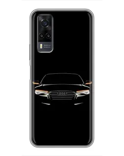 Чехол для Vivo Y31 с картинкой «Audi — ночной контур» Чехол для Vivo Y31 с картинкой «Audi — ночной контур»