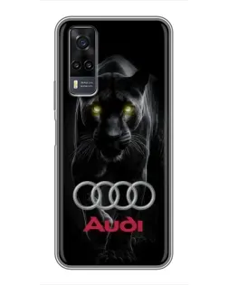Чехол для Vivo Y31 с картинкой «Пантера и Audi» Чехол для Vivo Y31 с картинкой «Пантера и Audi»