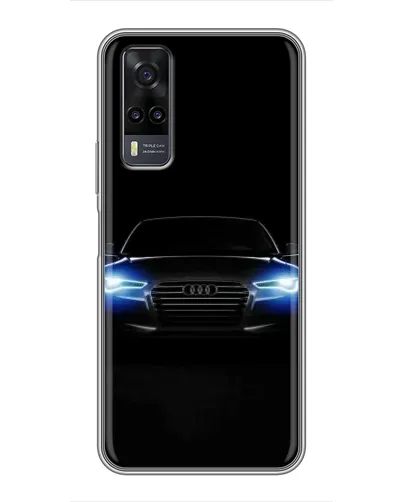 Чехол для Vivo Y31 с картинкой «Audi в неоне»
