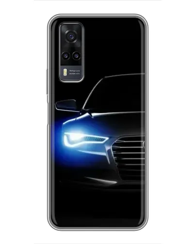 Чехол для Vivo Y31 с картинкой «Неоновый взгляд Audi»