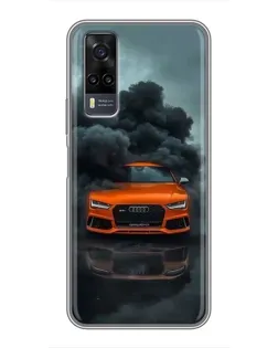 Чехол для Vivo Y31 с картинкой «Audi в облаках дыма» Чехол для Vivo Y31 с картинкой «Audi в облаках дыма»