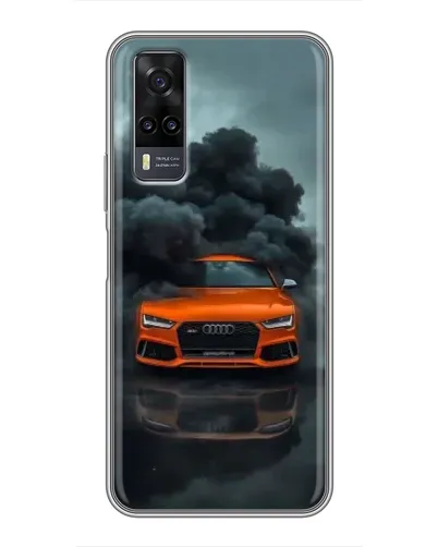 Чехол для Vivo Y31 с картинкой «Audi в облаках дыма»