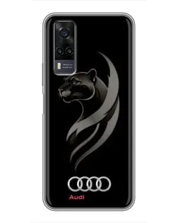 Чехол для Vivo Y31 с картинкой «Графика — пантера и Audi» Чехол для Vivo Y31 с картинкой «Графика — пантера и Audi»
