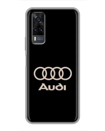 Чехол для Vivo Y31 с картинкой «Audi — золотой логотип»