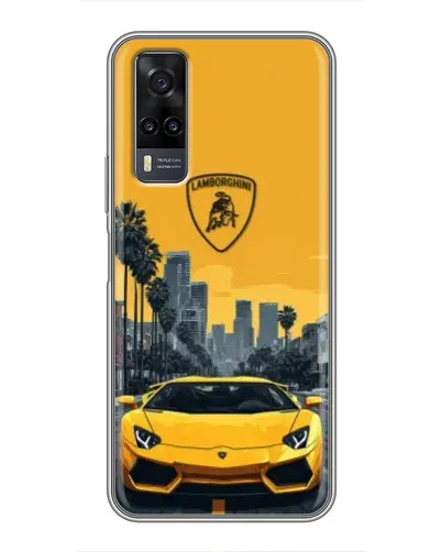 Чехол для Vivo Y31 с картинкой «Желтый Lamborghini город» Чехол для Vivo Y31 с картинкой «Желтый Lamborghini город»