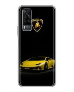 Чехол для Vivo Y31 с картинкой «Lamborghini желтый акцент»