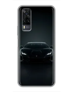 Чехол для Vivo Y31 с картинкой «Черный Lamborghini Aventador»
