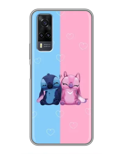 Чехол для Vivo Y31 с картинкой «Stitch и Angel Love»