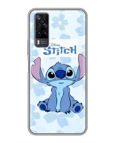 Чехол для Vivo Y31 с картинкой «Stitch среди цветов»