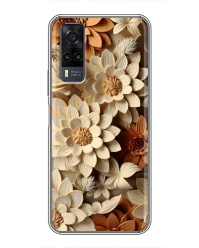 Чехол для Vivo Y31 с картинкой «Бежевый флористический декор» Чехол для Vivo Y31 с картинкой «Бежевый флористический декор»